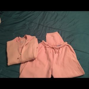 Pink jogging outfit